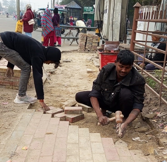 नेपालगंजका सडकपेटी व्यवस्थित हुँदै