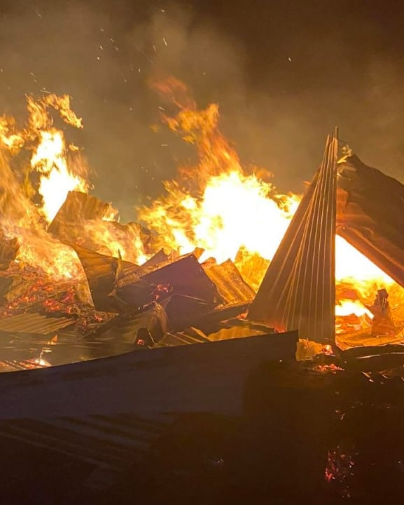 तेम्बा बजारमा आगलागी हुँदा एक करोड १८ लाखभन्दा बढी क्षति