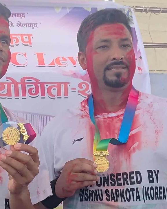 जिल्लास्तरीय सी लेभल ब्याडमिन्टन प्रतियाेगितामा मैघाैली प्रथम
