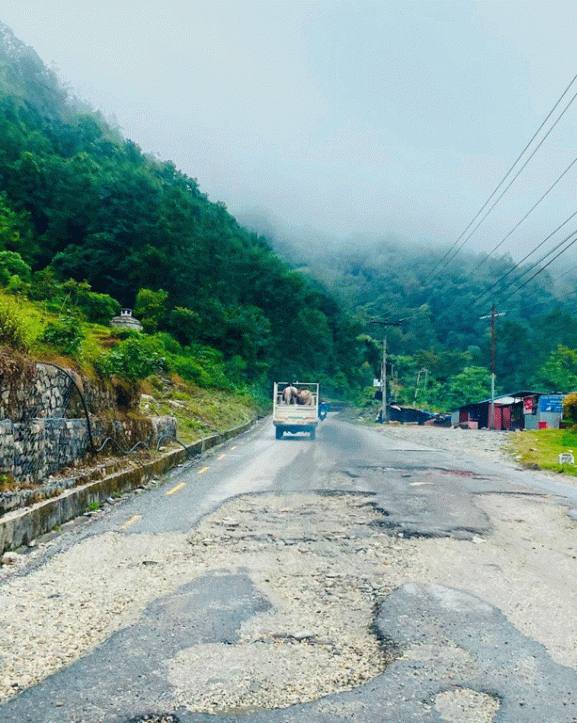 पोखरा-बागलुङ सडकमा यात्रा गर्न सकस