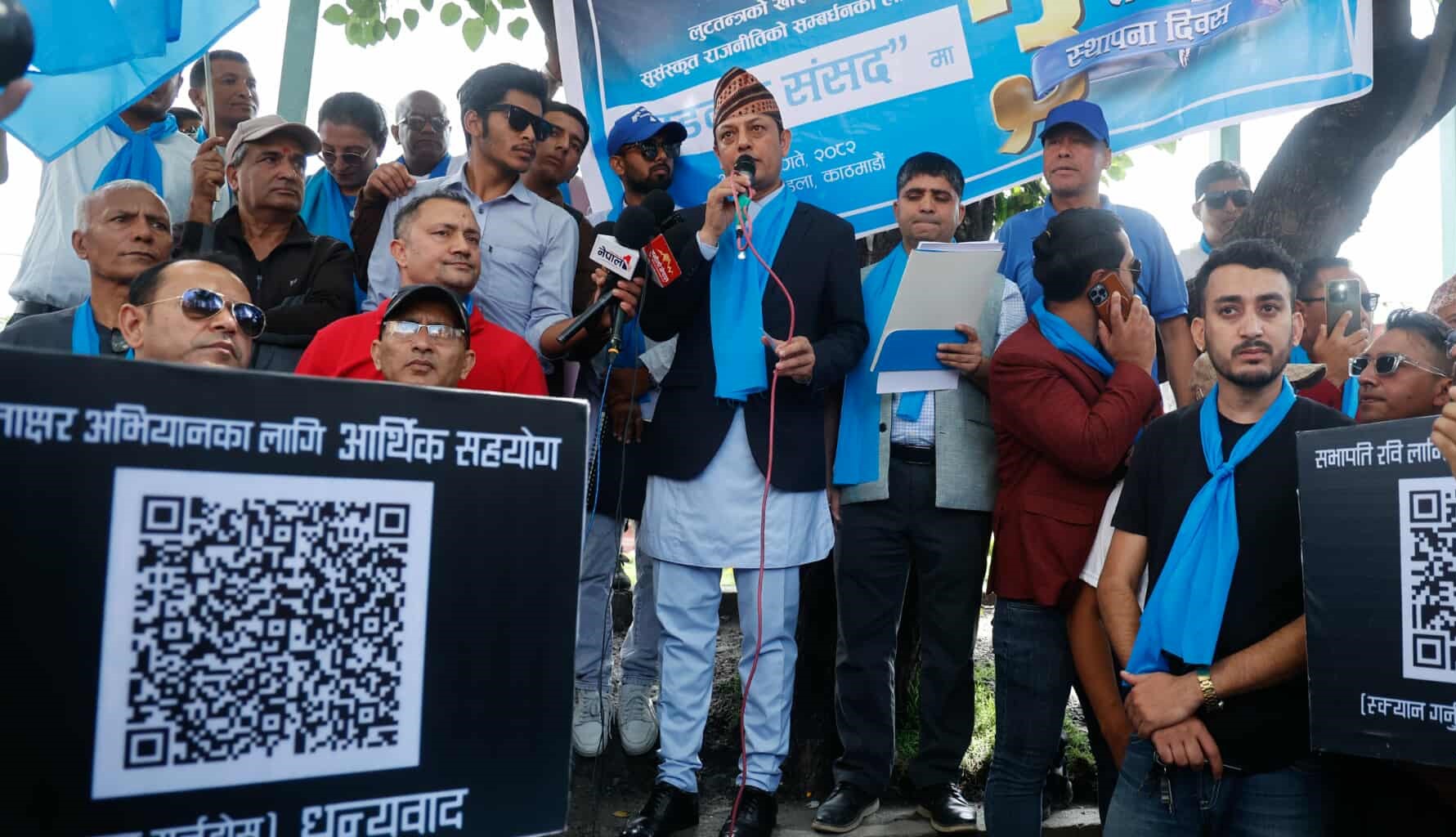जसपा नेपालको राष्ट्रिय महाधिवेशन मञ्च हावाहुरीले भत्कायो