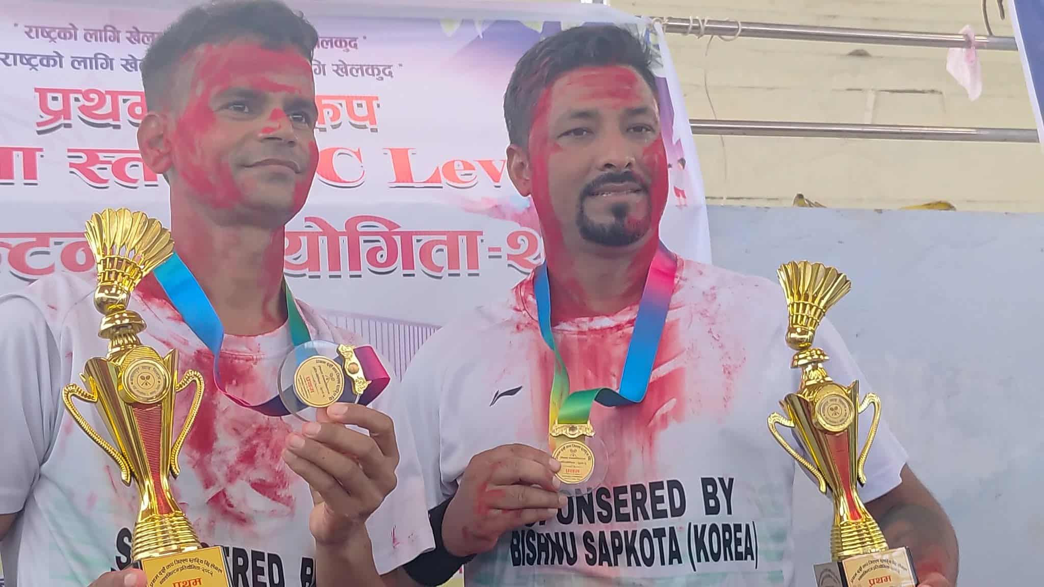 जिल्लास्तरीय सी लेभल ब्याडमिन्टन प्रतियाेगितामा मैघाैली प्रथम