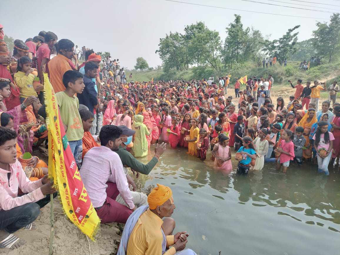 कालिकामाई मन्दिरको प्राण प्रतिष्ठाको अवसरमा कलश यात्रा