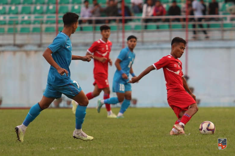 साफ च्याम्पियनसिप फुटबल : नेपाल भारतसँग पराजित