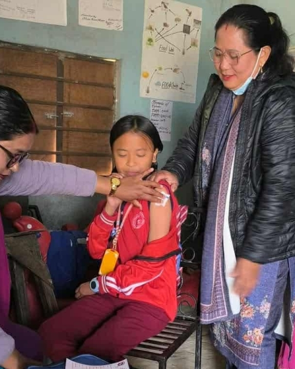 उदयपुरमा एचपिभी खोप अभियान सुरु