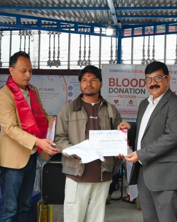 २१औं वार्षिकोत्सवमा आकर्षण इन्टरनेसनलमा रक्तदान