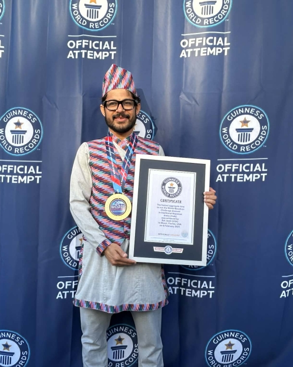 दौरा सुरुवालमा दौडेर जोशीले लेखाए गिनिज बुकमा नाम