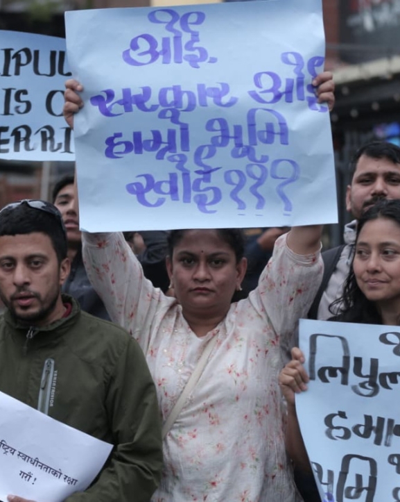 लिपुलेक र सीमा अतिक्रमणको विरोधमा विद्यार्थी सङ्गठनहरूको प्रदर्शन