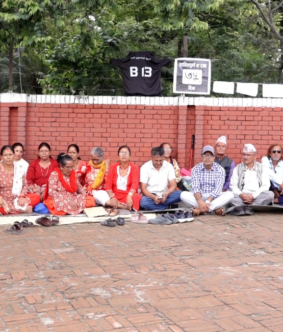 तिलगंगा बस्ती हटाएको विरोधमा ७५ दिनदेखि स्थानीय धर्नामा