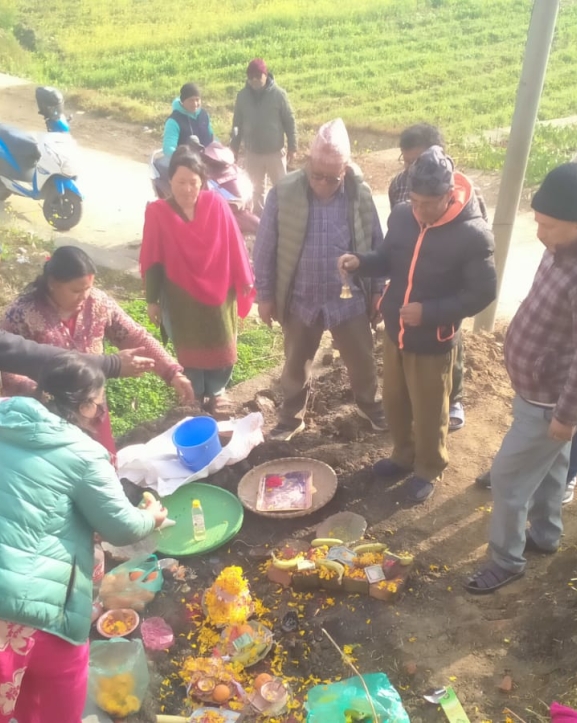 ललितपुरको धापाखेलमा समावेशी सामुदायिक भवनको शिलान्यास