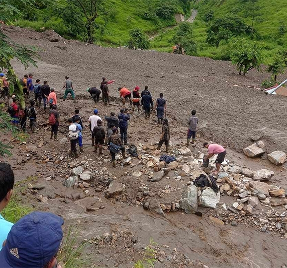 धार्चे पहिरो : बेपत्ता चार जनाको शव फेला