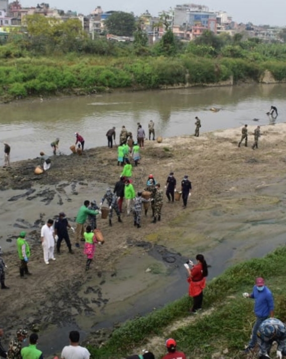 वाग्मती सफाइ: तीन मेट्रिकटन फोहर व्यवस्थापन