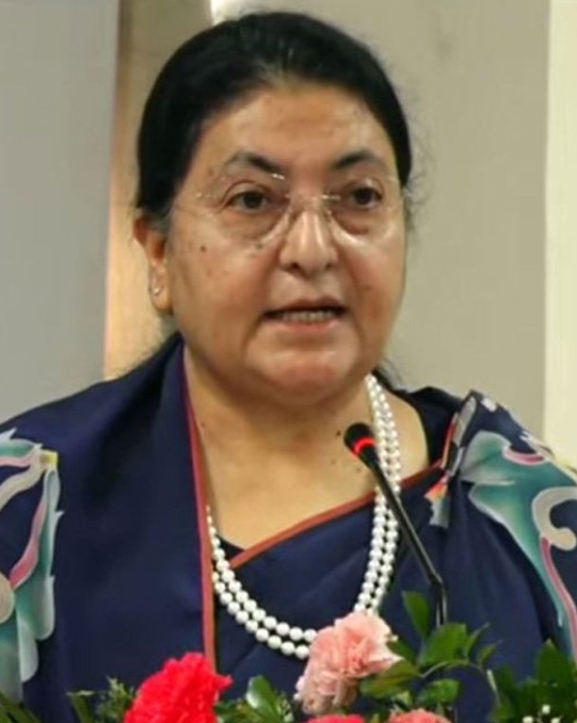 एमालेले पार्टी राजनीतिमा रोक लगाएपछि आज पत्रकार सम्मेलन गर्दै पूर्वराष्ट्रपति भण्डारी