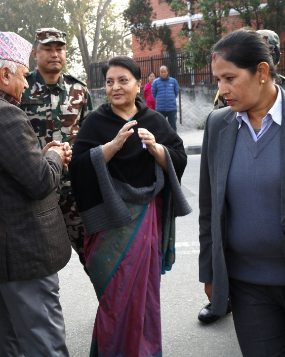 पूर्वराष्ट्रपति भण्डारीद्वारा मतदान