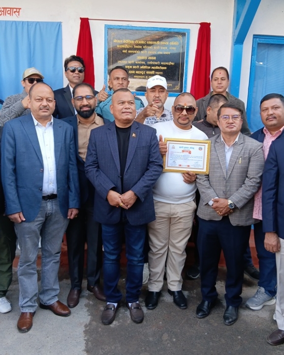 एकता समितिले पुनर्निर्माण गरेको भवन प्रहरीलाई हस्तान्तरण