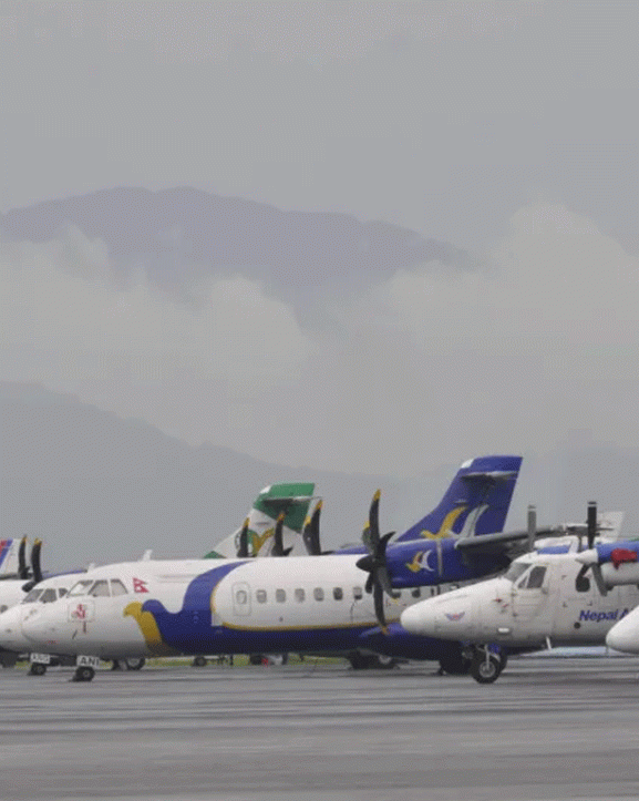 प्रतिकूल मौसमले हवाई उडान प्रभावित