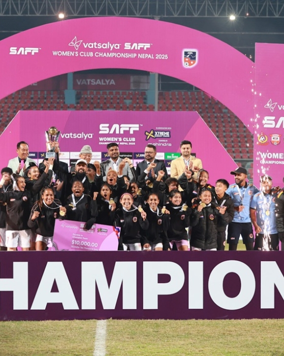 साफ महिला क्लब च्याम्पियनसिप : एपिएफलाई हराउँदै इस्ट बंगालले जित्यो उपाधि