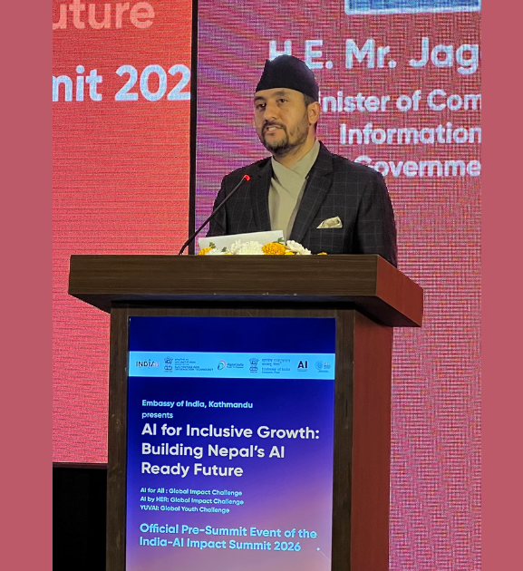 विकासका लागि एआई अपरिहार्य : सञ्चारमन्त्री खरेल