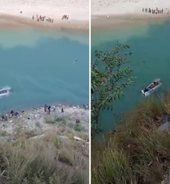 काठमाडौंबाट ओखलढुंगा जाँदै गरेको बस तामाकोशी नदीमा खस्यो, ४ जनाको मृत्यु