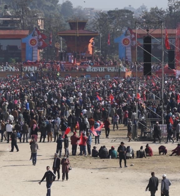 एमाले महाधिवेशनका चार दृश्य