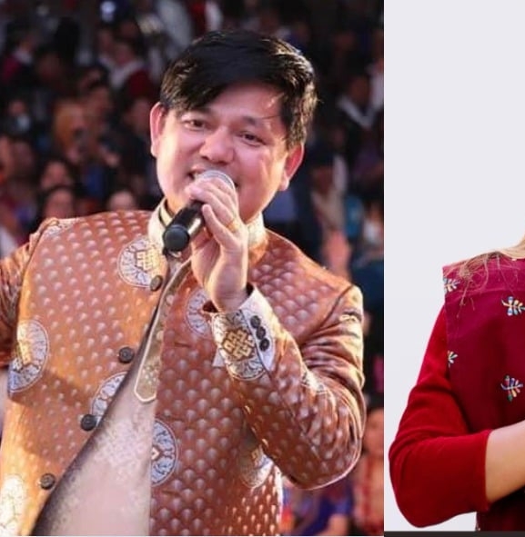 कतारमा हुने सोनाम ल्होछारसम्बन्धी कार्यक्रममा विश्व र मिनाले प्रस्तुति दिँदै