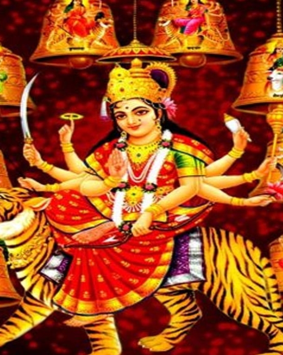नवरात्रको तेस्रो दिन : चन्द्रघण्टा देवीको विशेष पूजा आराधना गरिँदै