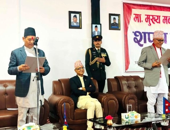 कर्णालीका नवनियुक्त मुख्यमन्त्री शाहीले लिए शपथ
