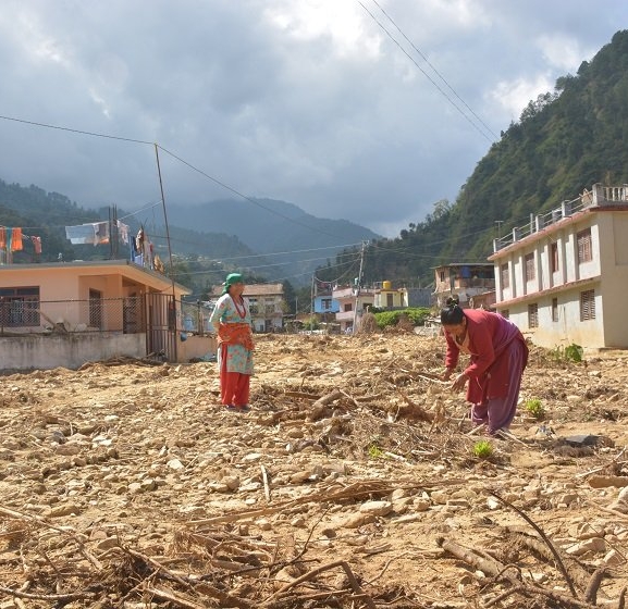 पनौतीमा बाढीपहिरो प्रभावितको जग्गा एकीन गरिँदै