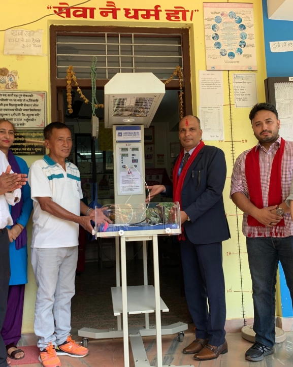 ज्योति विकास बैंकद्वारा बेबी वार्मर प्रदान