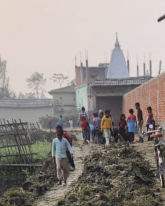 सातौं बहिनी भगवती मन्दिर जाने बाटो निर्माण