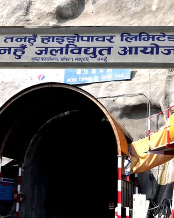 तनहुँ जलविद्युत् आयोजनाको मुख्य बाँध निर्माण आधा सम्पन्न
