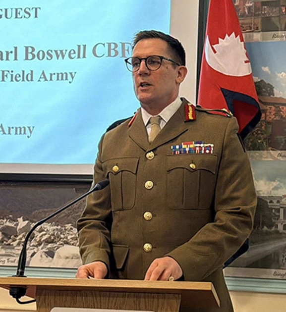 नेपाली सेनाको सहनशीलता, रणनीतिक सीपले नेतृत्व र सैन्य उत्कृष्टतालाई प्रतिबिम्बित गरेको छ : बेलायती सेना