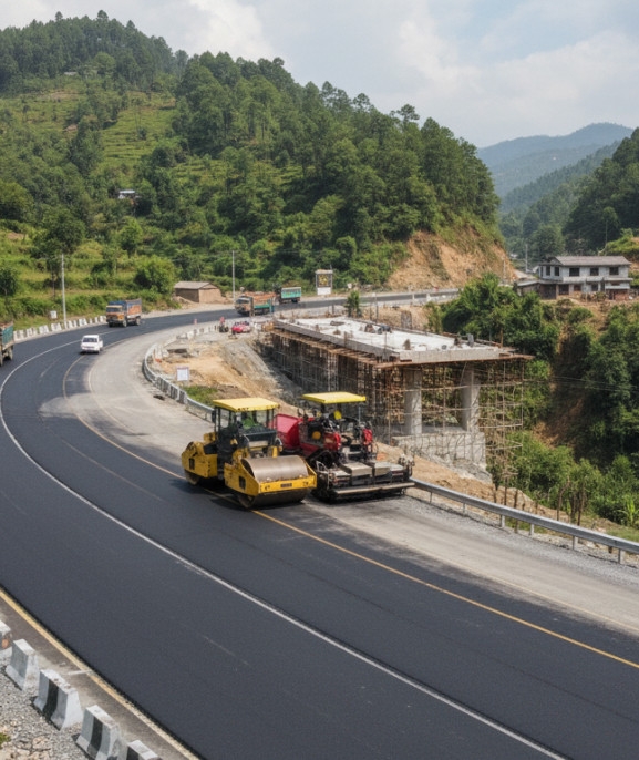 नौविसे-नागढुंगा सडक खण्डको काम अन्तिम चरणमाः ८५ प्रतिशत सम्पन्न