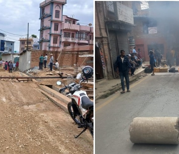 ललितपुरमा पोल ढल्दा एक जनाको मृत्यु, स्थानीय आक्रोशित