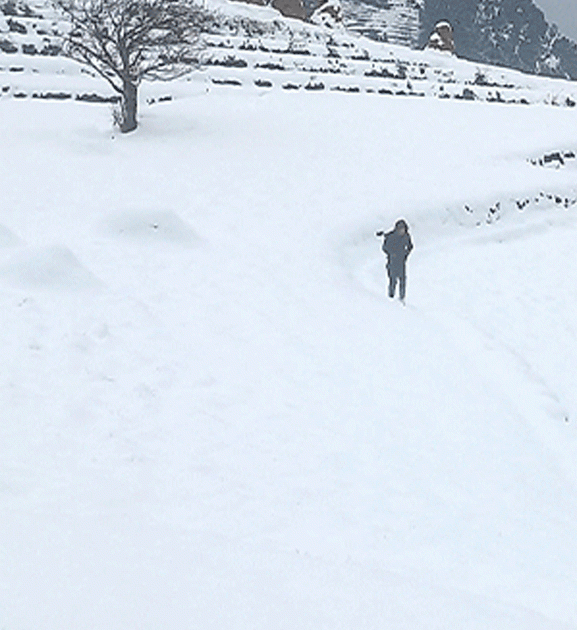 मुक्तिनाथ र उपल्लो मुस्ताङमा हिमपात, यात्रा नगर्न प्रहरीको अनुरोध