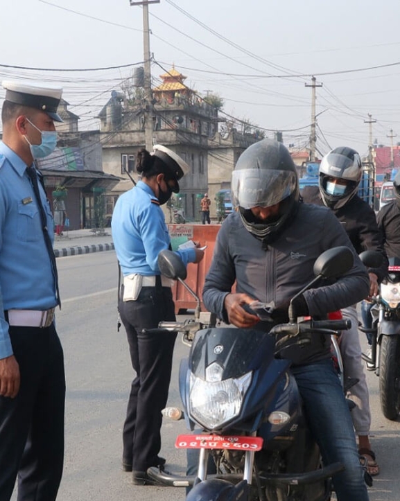 ट्राफिक प्रहरीद्वारा एक सातामै एक करोड १८ लाख बढी राजस्व संकलन