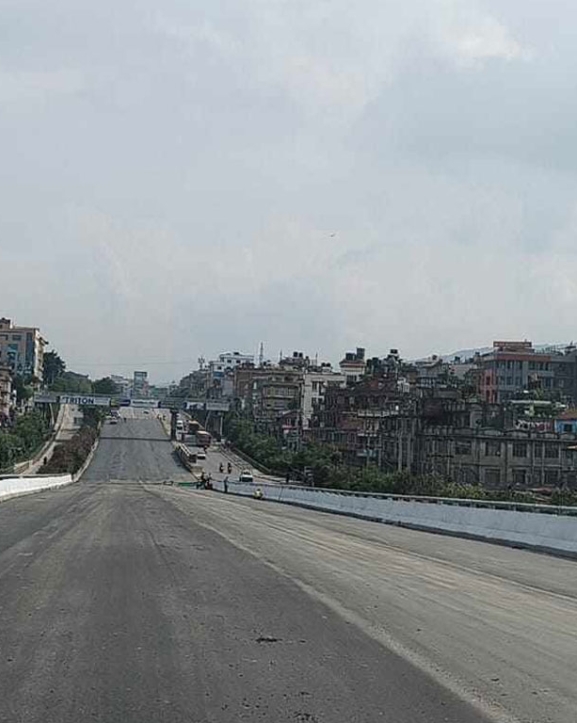 ग्वार्को फ्लाई ओभरको मुख्य संरचना निर्माण सम्पन्न
