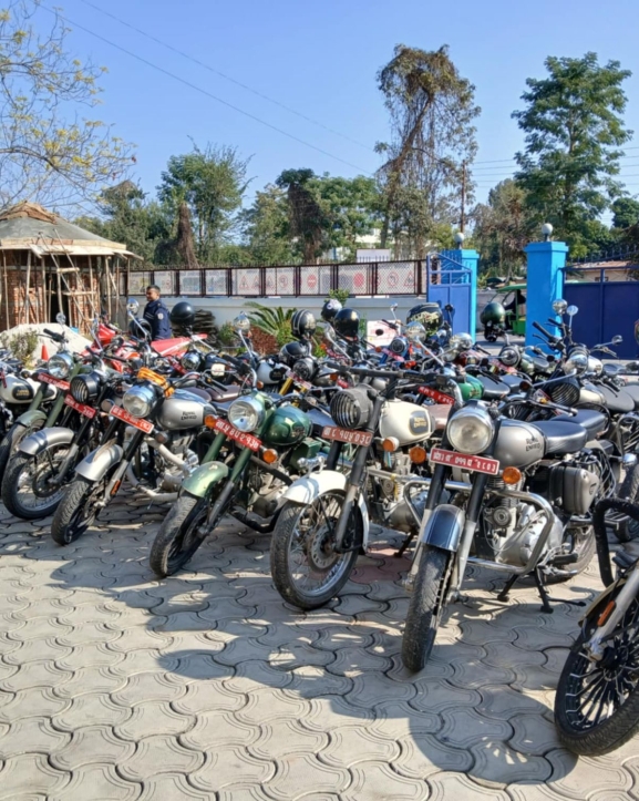 चर्को आवाज निकाल्दै ध्वनि प्रदूषण गराउने आठ मोटरसाइकल नियन्त्रणमा