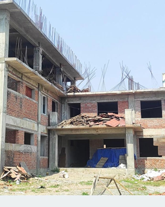 नमूना भेटेरिनरी अस्पताल निर्माण सुस्त गतिमा 