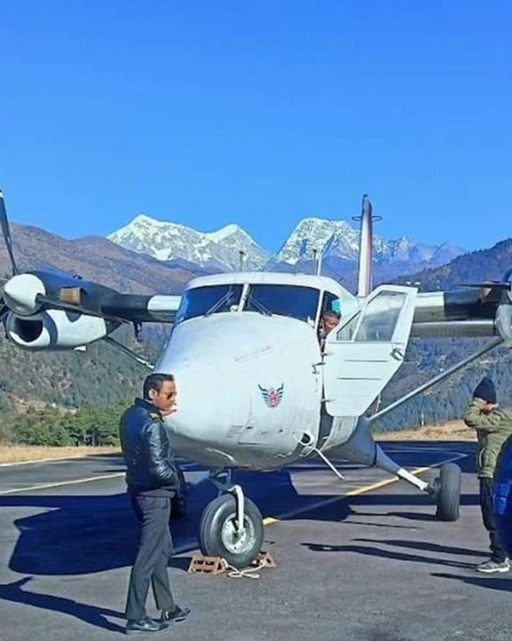 सोलुखुम्बुको फाप्लु विमानस्थलमा सत्र दिनपछि उडान