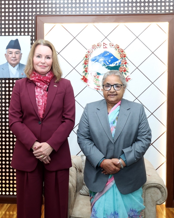 प्रधानमन्त्रीसँग नर्वेली राजदूतको शिष्टाचार भेट
