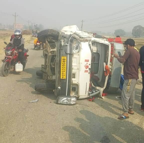 रौतहटमा सवारी दुर्घटना : ७ जना घाइते 