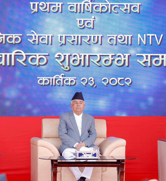 राष्ट्रपति पौडेलबाट ‘एन टिभी वर्ल्ड’ को शुभारम्भ