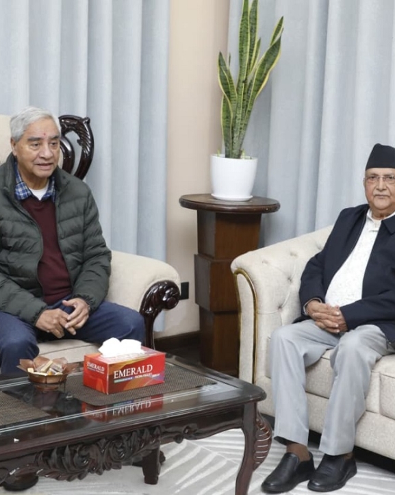 देउवा र ओलीबीच भेटवार्ता, निर्वाचन केन्द्रित छलफल 