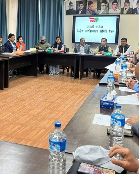 कांग्रेस केन्द्रीय कार्यसम्पादन समितिको बैठक सानेपामा सुरु