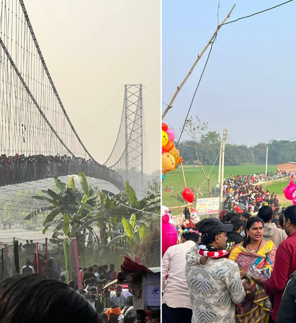 गौरको नयाँ पहिचान : लालबकैया नदीमा निर्मित झोलुंगे पुलमा पर्यटकको ओइरो