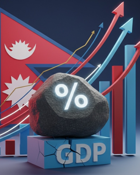 जिडिपीमा ऋणको हिस्सा ४७.१३ प्रतिशत पुग्यो, ८ महिनामै सरकारले लियो २ खर्ब बढी ऋण