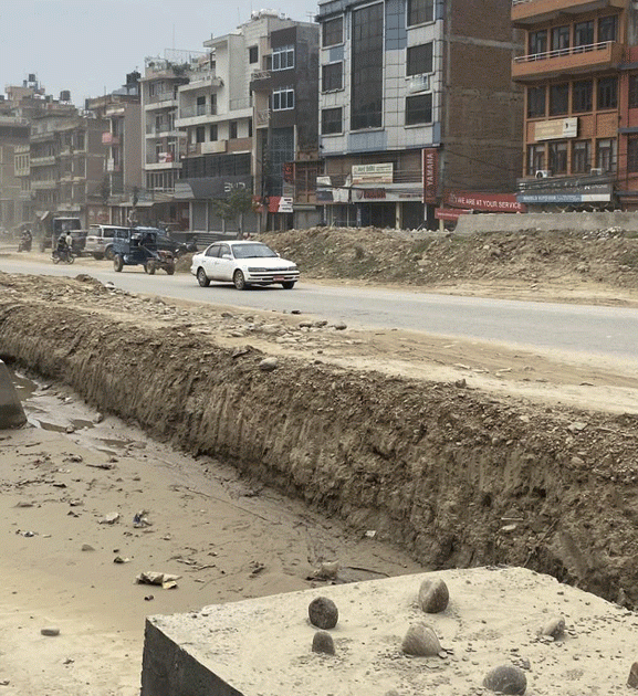 साँगा-धुलिखेल सडक: पुल बजार खण्डमा स्तरोन्नति सुरु