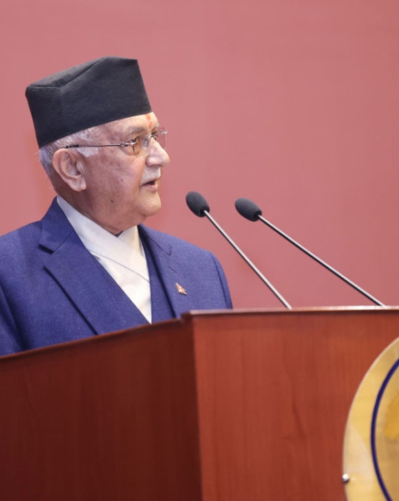 प्रधानमन्त्री ओलीले आज राष्ट्रिय सभामा सम्बोधन गर्दै