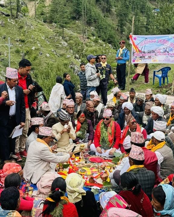 हिमा गाउँपालिकाको प्रशासनिक भवनको शिलान्यास